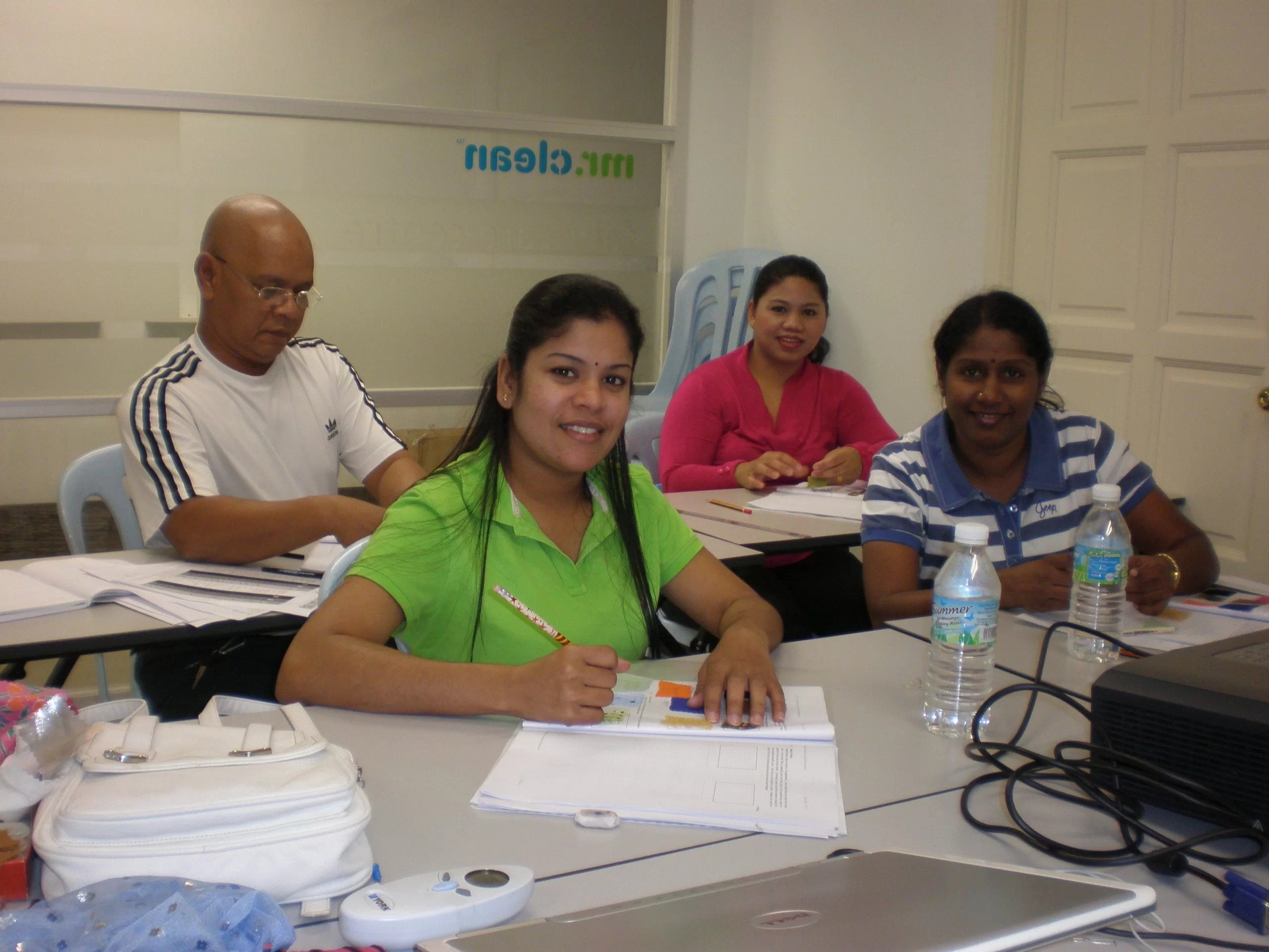Students taking part in training in class Students taking part in training in class